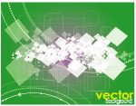 Abstract Green Square Vector Background