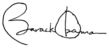 Most powerful autograph in the world. Barack Obama Vector